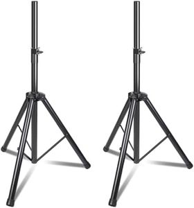 GZGDLJQ Speaker Stands Pair Heavy Duty Speaker Tripod Stand Adjustable Height from 35 to 60 Inch Universal Speaker Stand 35 MM Compatible Insert on Stage Speaker Stands