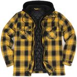 Quilted Lined Hooded Flannel Jacket