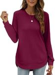 OFEEFAN Womens Fall Fashion 2022 Long Sleeve Crewneck Sweatshirts For Women S