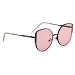 ROYAL SON Latest Stylish Cat Eye Oval Goggles Sunglasses For Women Girls Ladies (Pink Lens)