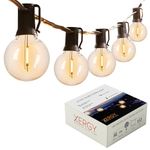 XERGY Outdoor String Lights 25 Feet G40 Globe Lights with 26 Edison Break Proof Bulbs (1 Spare), Light for Backyard Terrace Garden Balcony Party Decor Diwali Lights for Home Decoration