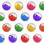 100pcs Clear-Colored Round 1.1 Inch 28mm Capsules for Vending Machine Bulk 7 Colors – Semi Colored Empty Plastic Capsule for Toy Gumball and Bouncy Ball Machines