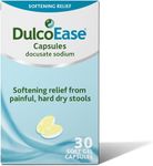 DulcoEase 100 mg Docusate Sodium Capsules - Softening Constipation Relief - Pack of 30 Soft Gel Capsules - Stool Softening Laxative