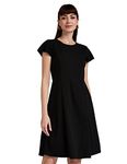 Rare Women's Standard Length Casual Dress (EP1053A_Black_S_Black_Small_Black_S)