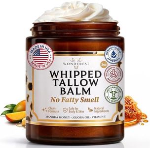 Wonderfat - Grass-Fed Whipped Tallow Balm – Face & Body Moisturizer with Manuka Honey – Lightweight, Fast-Absorbing Hydration for Dry, Sensitive Skin – Unscented, Clean Formula – 3 oz
