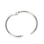 Coideal Large Metal Binder Rings - 20 Pack 2.5 Inch Silver Leaf Loose Flash Card Book Binding Rings, Big Circle Keyring Hoop