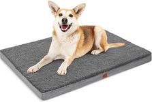 Orthopedic Dog Bed for Large Dogs - Waterproof Dog Crate Bed with Removable Washable Cover and Waterproof Lining, Egg Foam Kennel Pet Bed Mat,Suitable for Dogs Up to 100 lbs(41''x29, Grey)