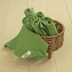 Urban Space 100% Cotton Waffle Multipurpose Hand Towel, Kitchen Napkins Set of 6, Napkin for Kitchen Use, Dining Table Napkins, Machine Washable & Reusable Napkin (Set of 6 - Sage Green)