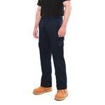 BKS Mens Combat Cargo Work Trousers Size 28 to 56 with Knee Pad Pockets in Black or Navy (36W / 33L, Navy)