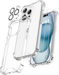 UOYOU 3-in-1 Clear Transparent Case for iPhone 11 with HD Glass Screen Protector and Camera Lens Protector for iPhone 11