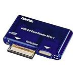 Hama 35 in 1 USB 2.0 Multi Card Reader, Blue