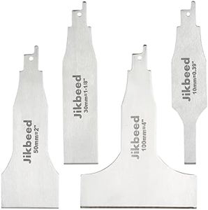 Jikbeed Sawzall Scraper Blade, Scraping Tool Attachment for Reciprocating Saws to Remove Linoleum, Glue, Vinyl Flooring, self-Adhesive Tiles, glued Carpet pad, Multi-Pack