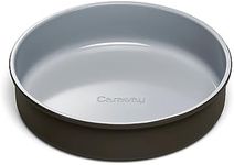 Caraway Non-Stick Ceramic 9” Circle Pan - Naturally Slick Ceramic Coating - Non-Toxic, PTFE & PFOA Free - Perfect for Birthday Cakes, Tartes, & More - Black