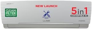 Lloyd 1.5 Ton 3 Star Inverter Split AC (5 in 1 Convertible, Copper, Anti-Viral + PM 2.5 Filter, White with Chrome Deco Strip, GLS18I3FWAGC)