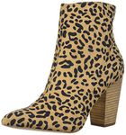 Carlos by Carlos Santana Women's Tibbie Ankle Boot, Tanleopard, 7.5 UK