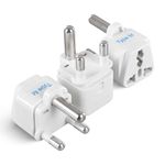 Ceptics India to South Africa, Botswana, Namibia & More (Type M) Travel Adapter Plug - CE Certified - RoHS Compliant - 3 Pack (GP-10L-3PK)