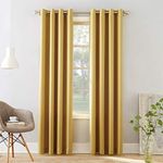 Sun Zero Barrow 2-Pack Solid Total Blackout Grommet Curtain Panel Pair, 54" x 95", Flax