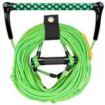 Obcursco Water Sport Rope, Water Sport Line with EVA Handle. Ideal for Water ski, Wakeboard, Kneeboard (Green and Yellow)
