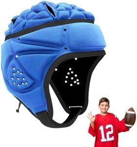 1/3 Soft Padded Headgear - Breathable Football Headgear, Soccer Headgear Scrum Cap | Football Headguards with Elastic Back Straps, Fottball Helmet Scrum Cap for Football Hockey Volleyball, 34x20cm