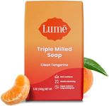 Lume Triple Milled Soap - Rich Moisture & Gentle Cleansing - Paraben Free, Phthalate Free, Skin Safe - 5 ounce (Clean Tangerine)