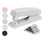 Stapler, Desktop Staplers with 640 Staples, 25 Sheet Capacity, White