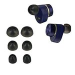 kwmobile 6x Replacement Ear Tips Compatible with Bowers & Wilkins PI 7 / PI 5 - Silicone Tips for Earphones - Black