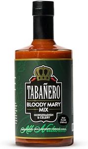 Tabanero Bloody Mary Mix Original with Horseradish & Celery, 25.4oz Bottle, Bold Cocktail Mixer with Habanero Heat, Fresh Vegetables & Key Lime, All Natural, Low Sodium, Gluten Free, Born in Florida