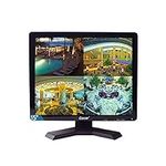 15" CCTV BNC Monitor VGA HDMI AV, 4:3 HD Display LCD Security Screen with USB Drive Player for Surveillance Camera STB PC 1024x768 Resolution Built-in Speaker Audio in/Out