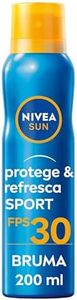 NIVEA SUN Protege & Refresca Spray Bruma Solar FP30 (1 x 200 ml), protector solar en spray transparente, refrescante y resistente al agua