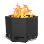 Onlyfire 24 Inch Smokeless Fire Pit Portable Backyard Bonfire Firepit, Wood Burning Stove Patio Camping Stove with Ash Pan for Outdoor Camping, Cooking and Patio