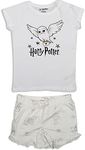 Harry Potter Hedwig Cotton Pyjama Set for Girls (as8, age, 9_years, 10_years, regular, White)