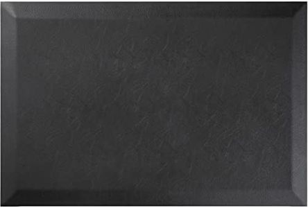 Deflecto Anti-Fatigue Mat, Standing Floor Mat, Rectangle, Beveled Edge, 18" x 24", Black (AFP1824)