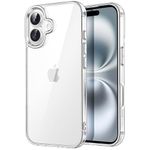 JETech Case for iPhone 16 Plus 6.7-Inch, Non-Yellowing Shockproof Phone Bumper Cover, Anti-Scratch Clear Back (Clear)