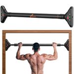 Sportneer Pull Up Bar Doorway Chin Up Bar No Screws Door Frame Chin Up Push Up Sit Up Bar Adjustable 75-94cm (29.5''-37'') Up to 200kg Capacity Workout Bar