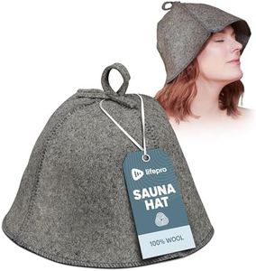 LifePro Wool Sauna Hat for Men and Women - Traditional Russian Banya Hat for Indoor Sauna & Infrared Sauna - Sauna Accessories for Protection from Overheating & Hair Damage, Felt Wool Sauna Cap