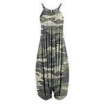 Buetory Womens Casual Sleeveless Loose Bib Pants Overalls Baggy Rompers Jumpsuits Hippie Palazzo Boho Harem Yoga Pants Rompers(Camouflage ,Medium)