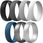 ThunderFit Silicone Wedding Ring for Men & Women, 6.3mm Wide - 1.65mm Thick