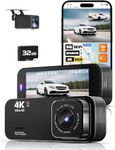 Dash Camera for Cars, 4K+1080P Dash