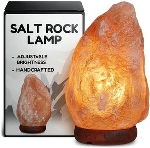 Himalayan Salt Rock Lamp with Dimmer – Hand-Carved Himalayan Salt Lamp Night Light 5.5–7" with Adjustable Warm Glow for Sleep & Relaxation