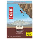 CLIF BAR, Chocolate Brownie Flavour Energy Bar, 70% Organic Ingredients, No Artificial Flavours, 68 g (Pack of 16)