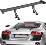 VEVOR GT Wing Car Spoiler, 43.3 inch Universal Spoiler with Single Deck, Adjustable Lightweight Aluminum, Car Rear Spoiler Wing, Racing Spoiler BGW/JDM Drift Black