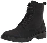 Calvin Klein Men's Lorenzo Ankle Boot, Black Leather, 7.5 UK