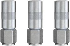 UTOOL Grease Gun Accessory Kit, 4-Jaw Rebuildable Coupler 3-Pack, 1/8 NPT Threads, Max Working Pressure 8000 PSI