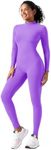 speerise Adult High Neck Zip One Piece Unitard Full Body Leotard Bodycon Jumpsuit for Women