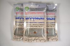 Dry-Packs 3 Pack of 40 Gram Aluminum Silica Gel Desiccant Canister Reuseable & Moisture Indicating Dehumidifier!