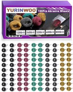 100 PCS Abrasive Buffing Wheels for Dremel, Thickened Polishing Kit 1/8 Inch Shank for Rotary Tool Accessories, Polishing Wheel Set for Metal Rust Wood Glass Watch Brass