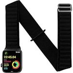 JEMACHE Nylon Armband for Apple Watch 41mm 40mm 38mm iWatch Series 8 7 6 5 4 3 2 SE Strap, Women Men Sport Arm/Ankle Band (Black)