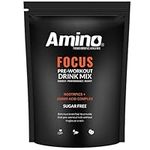 Amino Focus - Pre Workout Powder - 8000mg Nootropics with Caffeine, Creatine & Amino Acids - Preworkout Drink Men & Women - Sugar Free & Suitable for Vegans (Orange, 22 Servings)