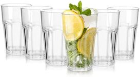 6 Pcs Plastic Drinking Glasses, Acr