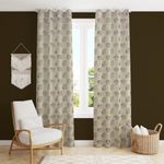 DECOROLOGY Velvet Blackout Curtains 8 Feet Long Set of 4 Room Darkening Heavy Thick Curtains for Long Door Living Room & Bedroom (Cream - 8ft Long - 4 pcs)